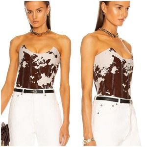 MIAOU Leia Corset Cow Print